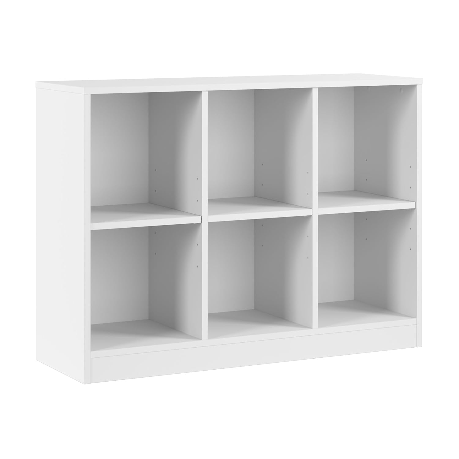 Universal 6 Cube Organizer Storage Shelf in White - Engineered Wood