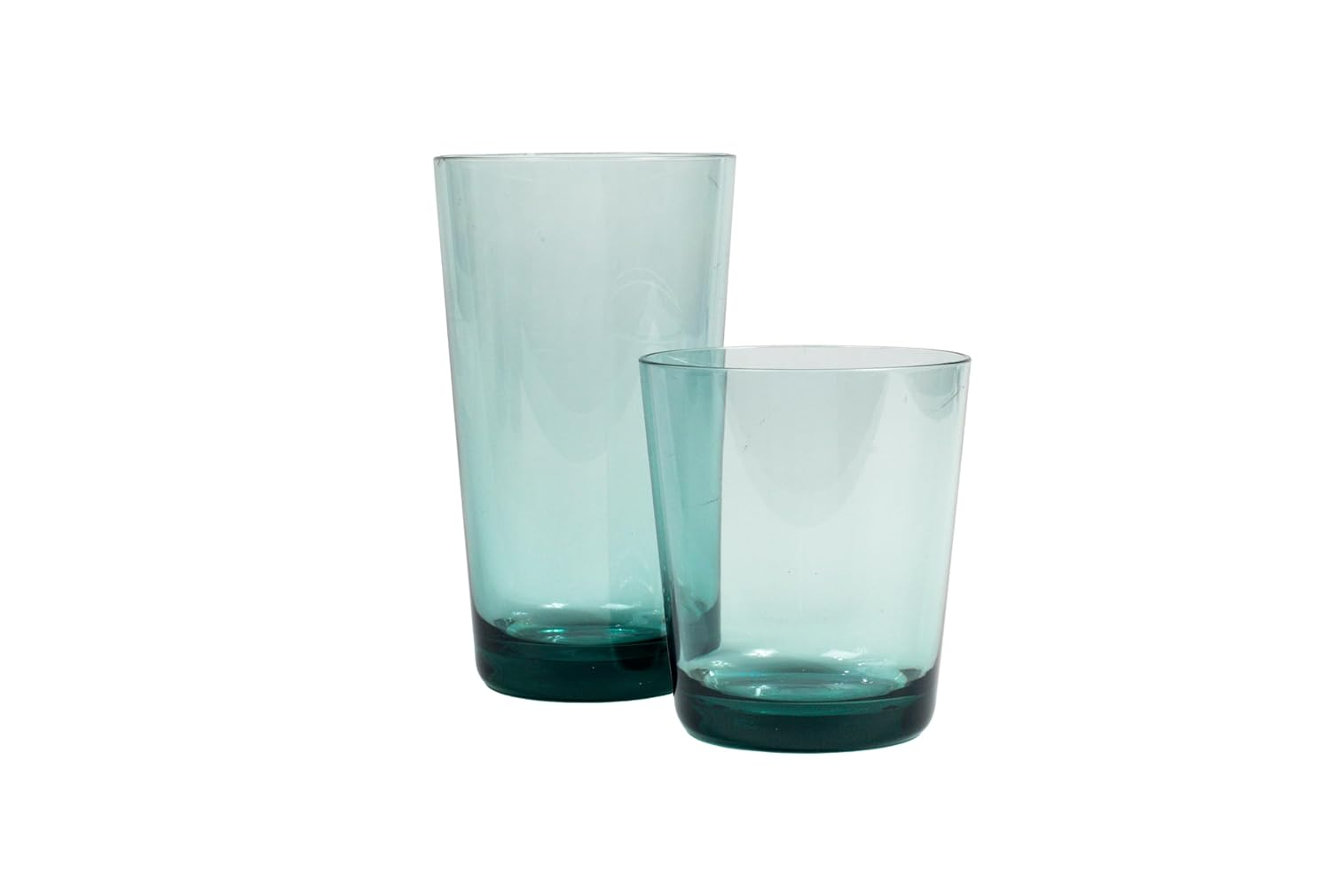 Simple Premium Plastic Drinkware 8-Piece Set for Indoor or Outdoor Use, with 4 Jumbo and 4 Double Old Fashioned Glasses, Sage Green