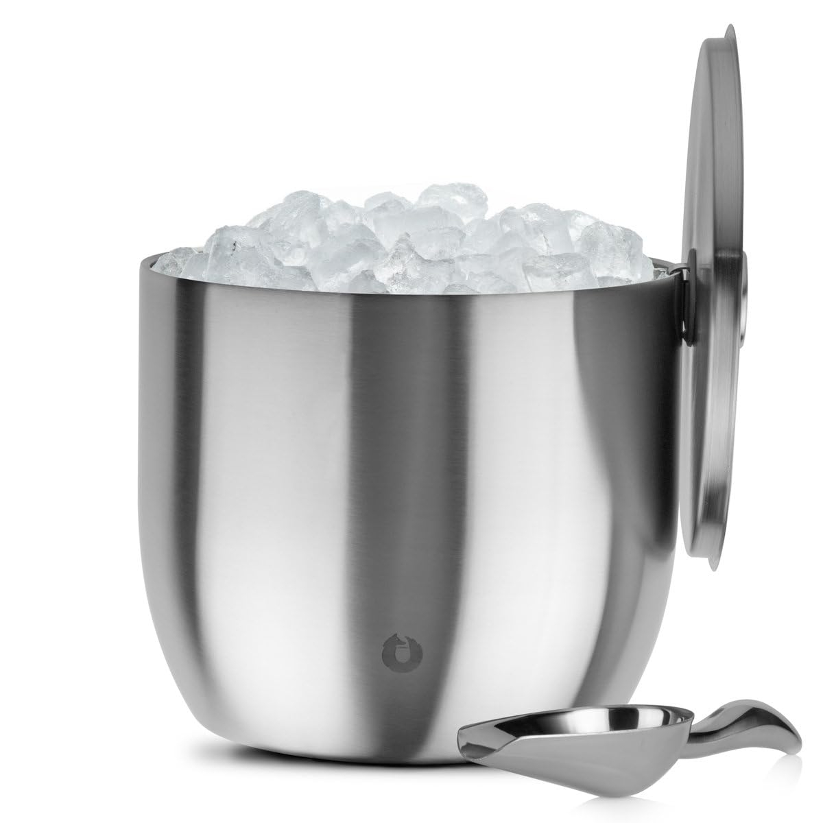 Extra Large Stainless Steel Insulated Ice Bucket with Lid and Scoop