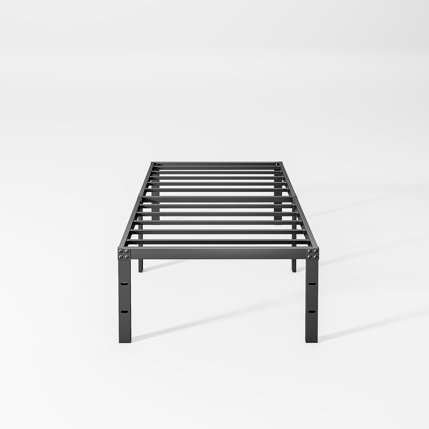 Twin Metal Bed Frame - 16 Inch Tall, No Box Spring Needed, Heavy Duty Platform With Storage Space, Sturdy Non-Slip Noiseless