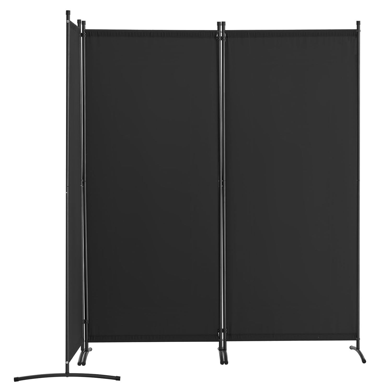 Vevor BLPF10271INC0V93EV0 102 x 71 in. 3-Panel Room Dividers & Folding Privacy Screens, Fabric Partition - Black