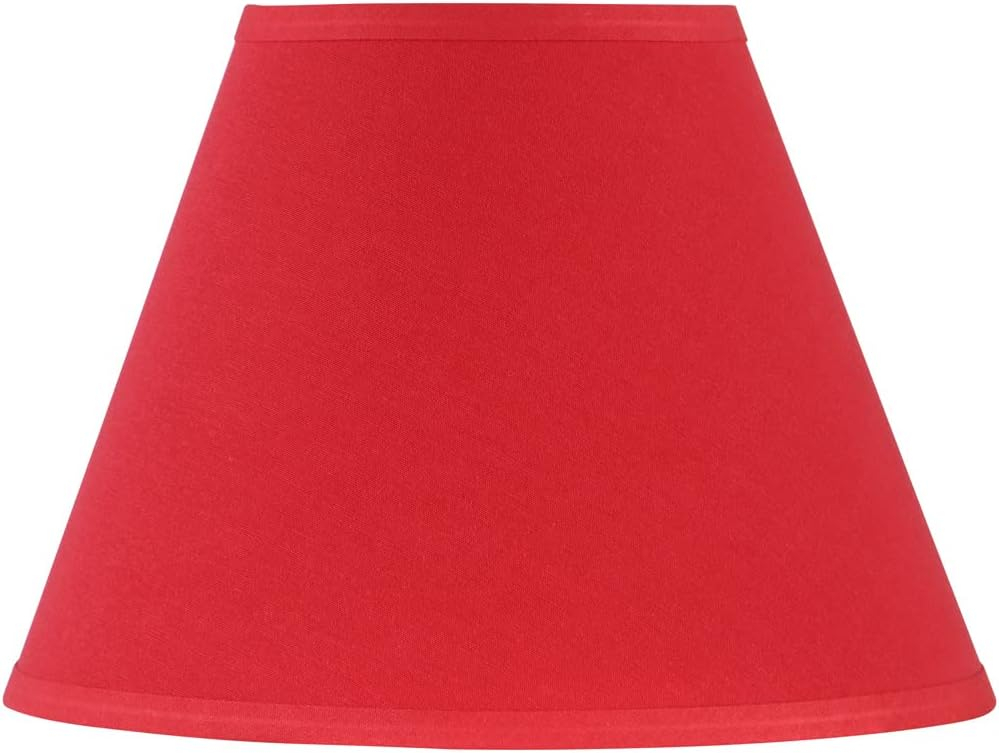 Aspen Creative 32639 Transitional Empire Shape Spider Construction Lamp Shade, Red, 6" Top x 12" Bottom x 9" Slant Height