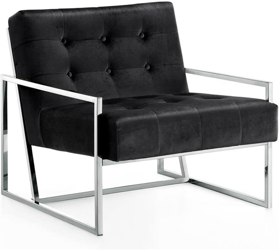 Meridian Furniture Alexis Gray Velvet Accent Chair