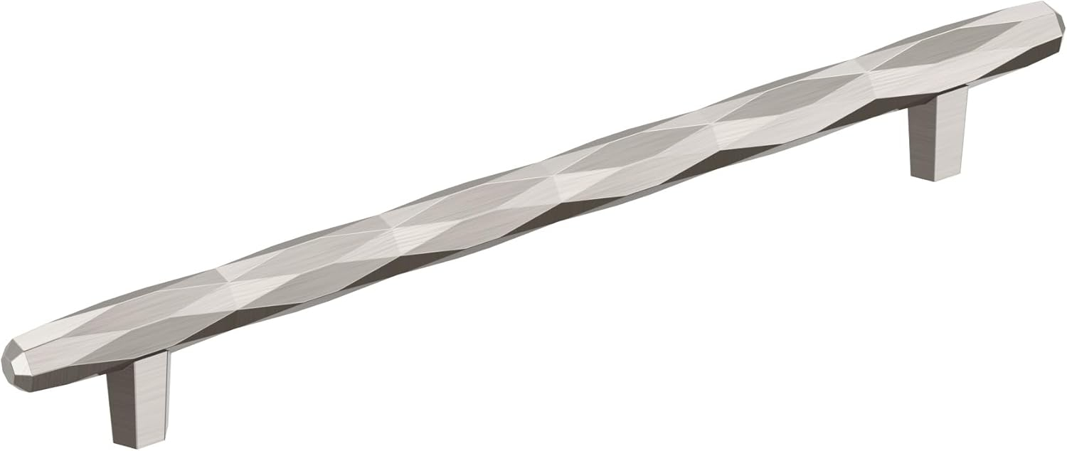 Amerock St. Vincent 8 inch (203mm) Center-to-Center Satin Nickel Cabinet Pull