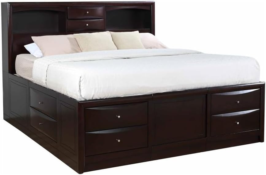 Phoenix 10-drawer Eastern King Bed Deep Cappuccino