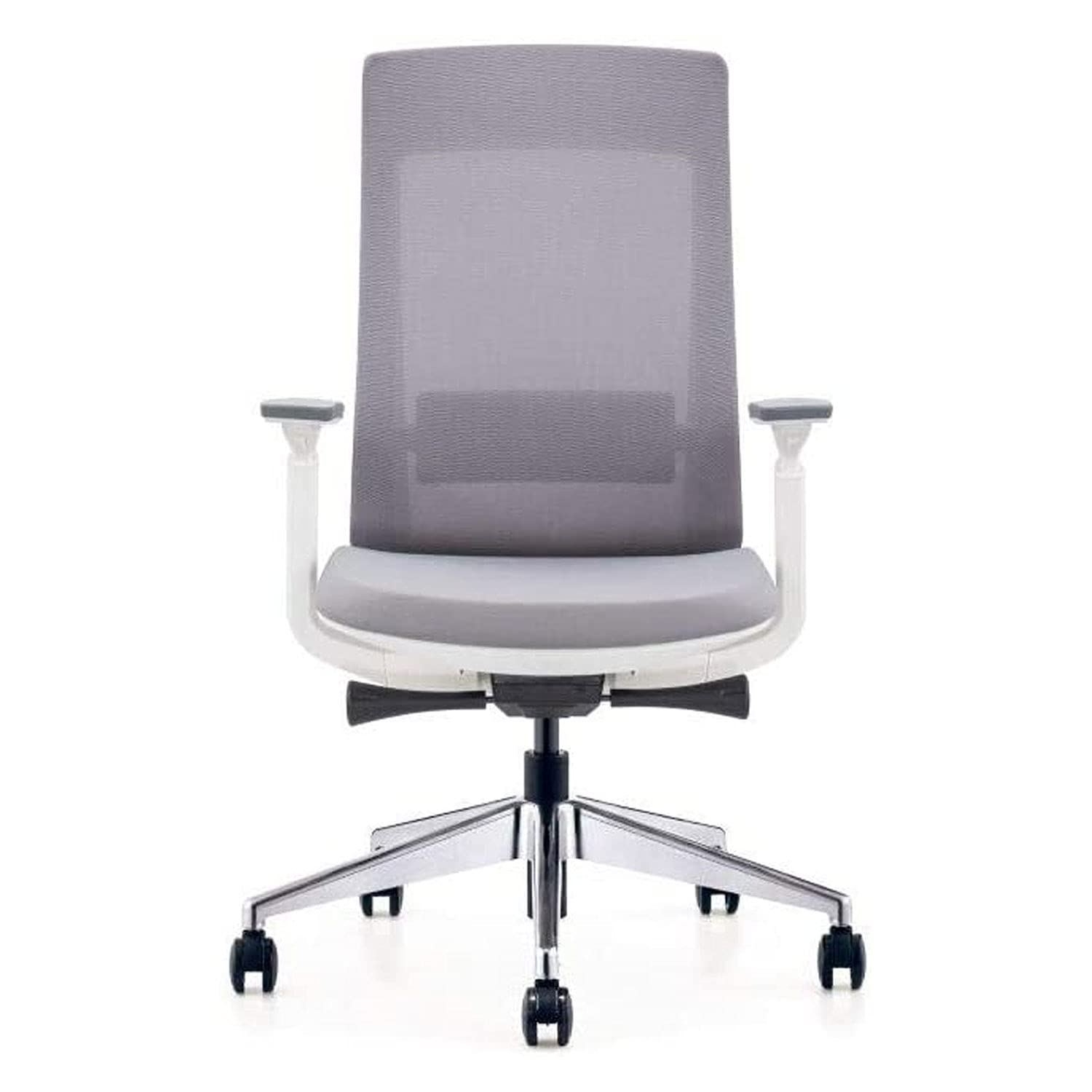 Eurotech Elevate Ergonomic Adjustable Office Chair, White Frame Gray Mesh