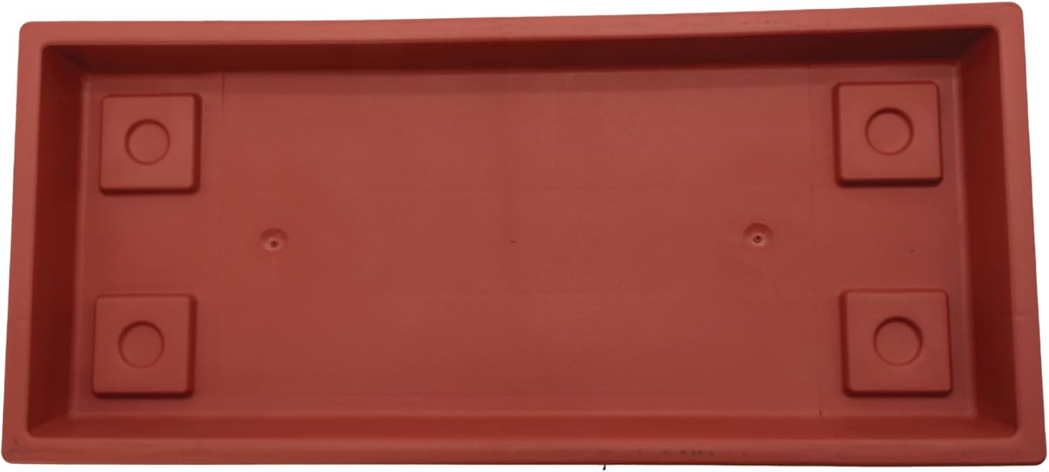 Terra Cotta Rectangular Lightweight Plastic Plant Tray