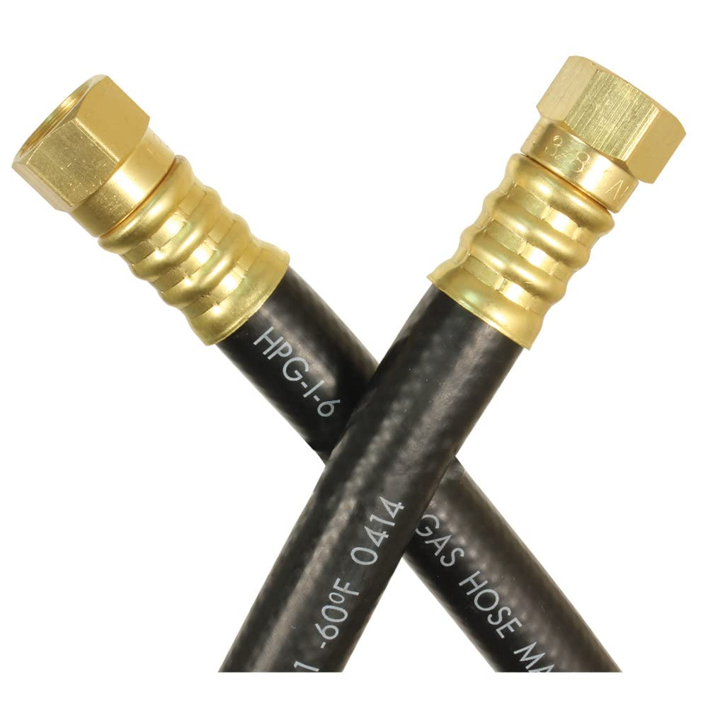 72 Inch Black LP Supply Hose with Female Swivel Ends