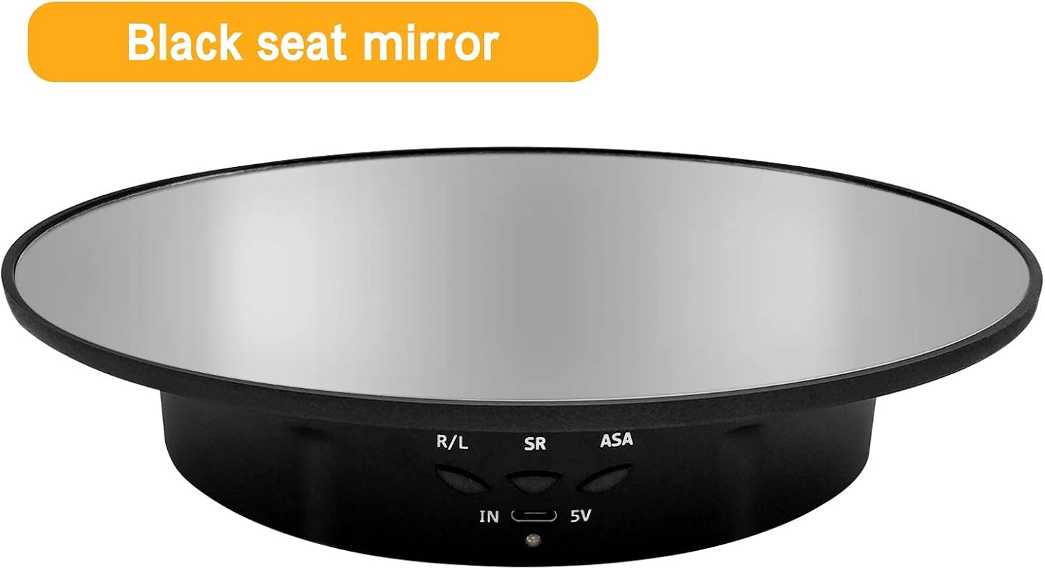 Motorized Rotating Display Stand, 7.87inch /17.6LB Load，Mirror Covered 360 Degree Turntable Display Stand for Photography Products and Shows, Max Load 8KG/ 20CM Video Show(Black)