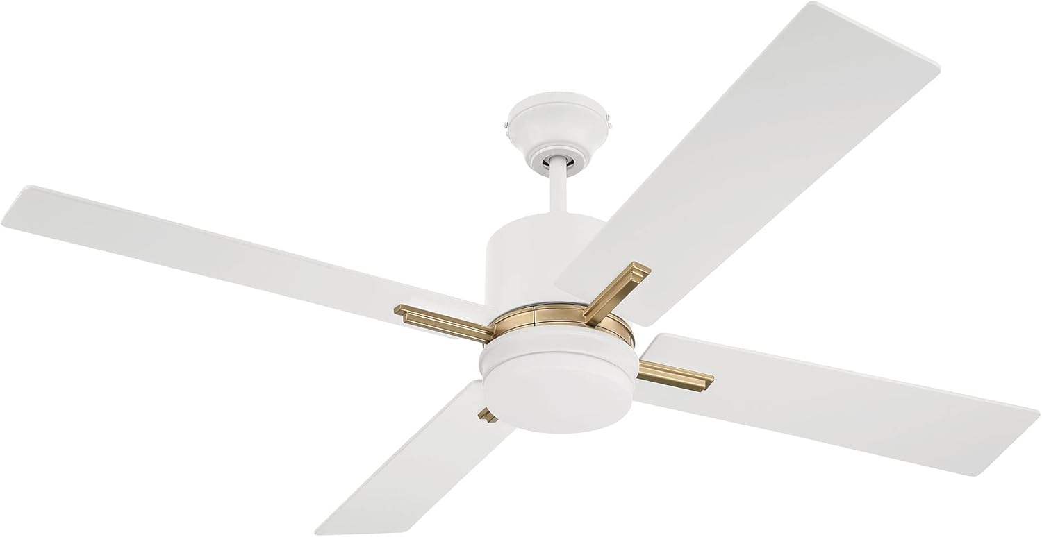 Craftmade  52" Teana Ceiling Fan Satin Brass/White - Hardwired