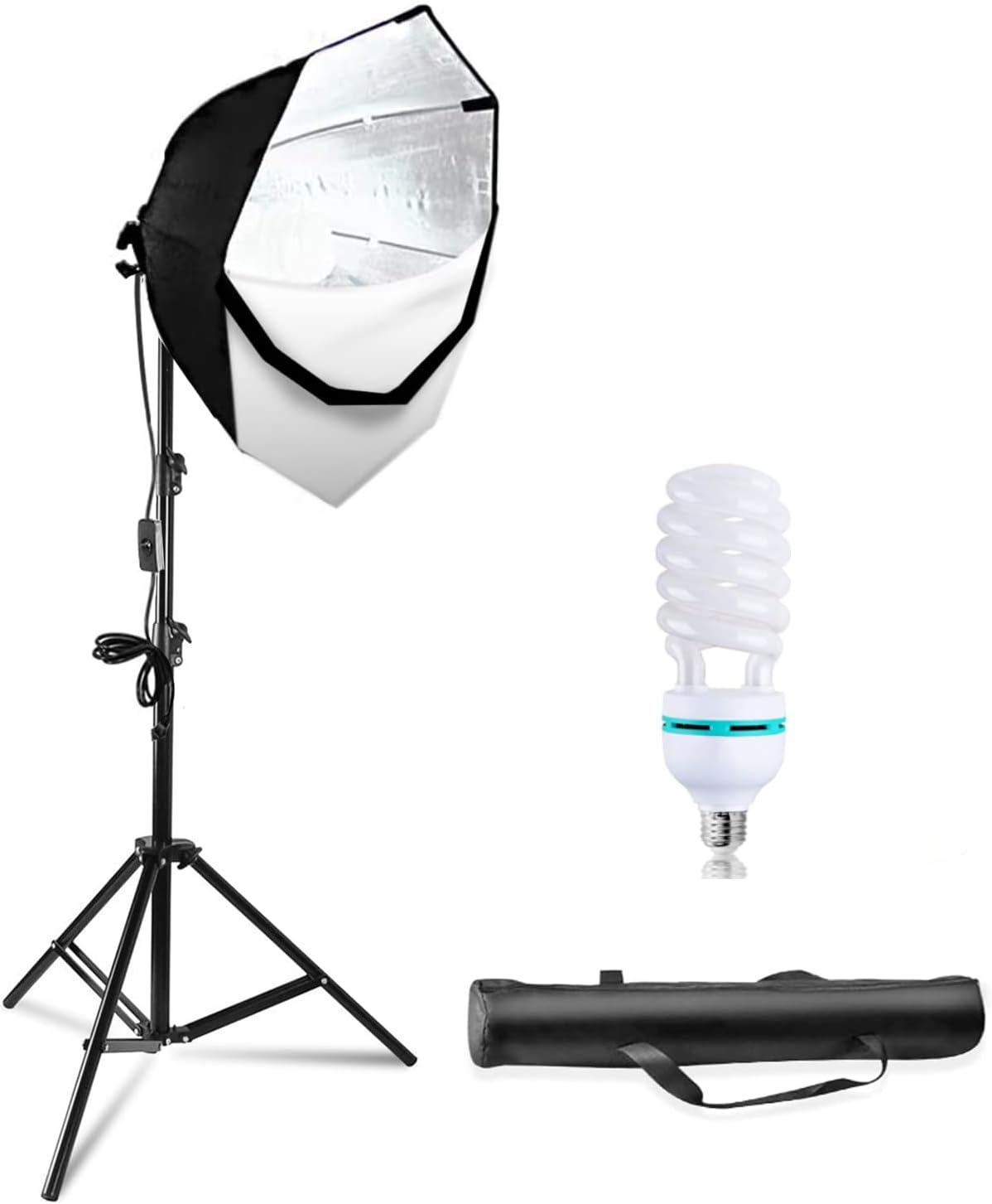 LimoStudio [2 Pack] LED Remote Control, 27 inch Octagon Diameter Softbox Continuous Lighting Kit, 3000K-6500K Adjustable Color Temperature, 7600 Lumen, 95>CRI, Soft Box Light Diffuser, AGG3039