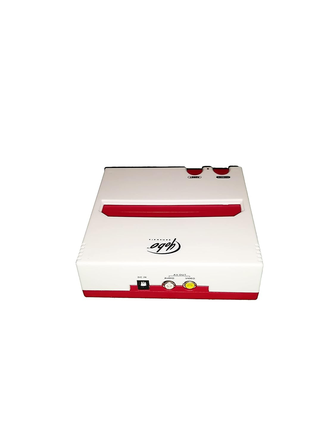 Retro Red and White 8-Bit Video Game Console with Controllers