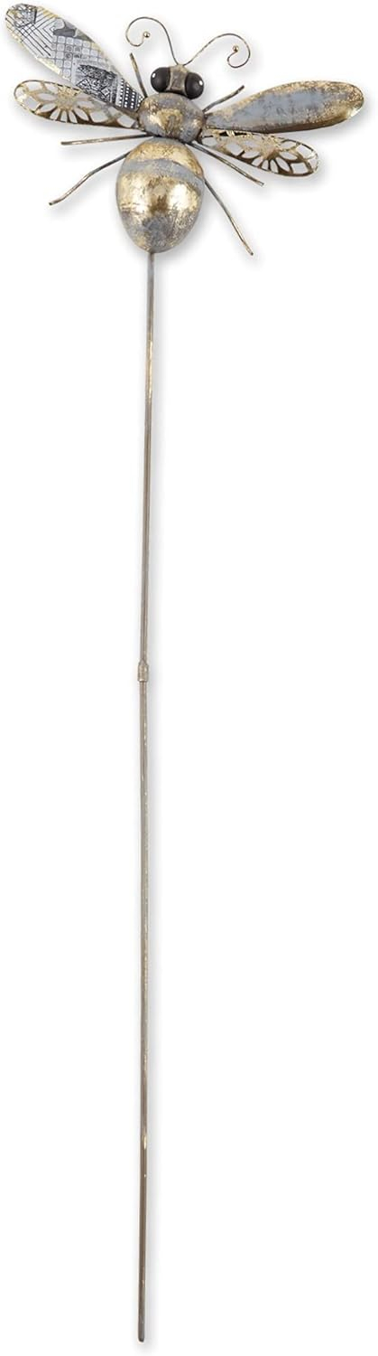DII Iron Garden Stake Collection 3-Dimensional, Mixed Media, Medium Bee, Medium