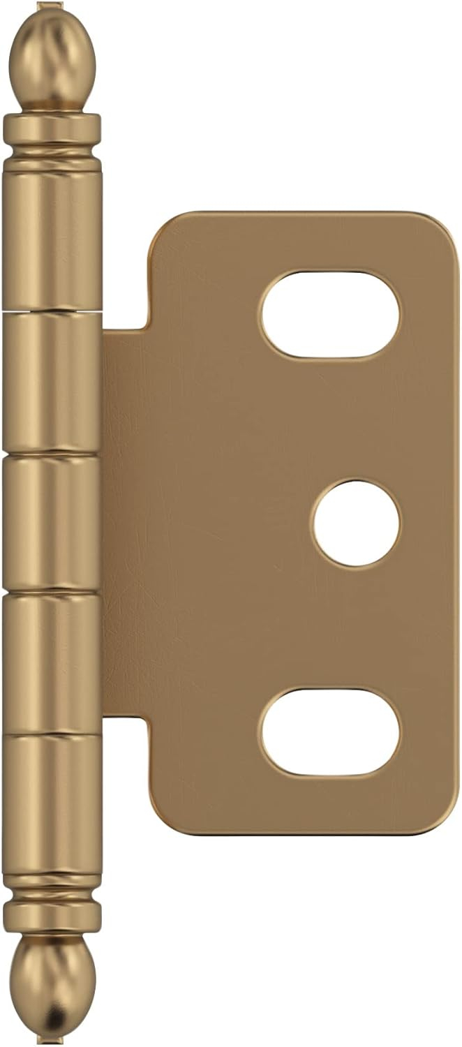 Amerock 110-Degree Inset Surface Champagne Bronze Cabinet Hinge ,