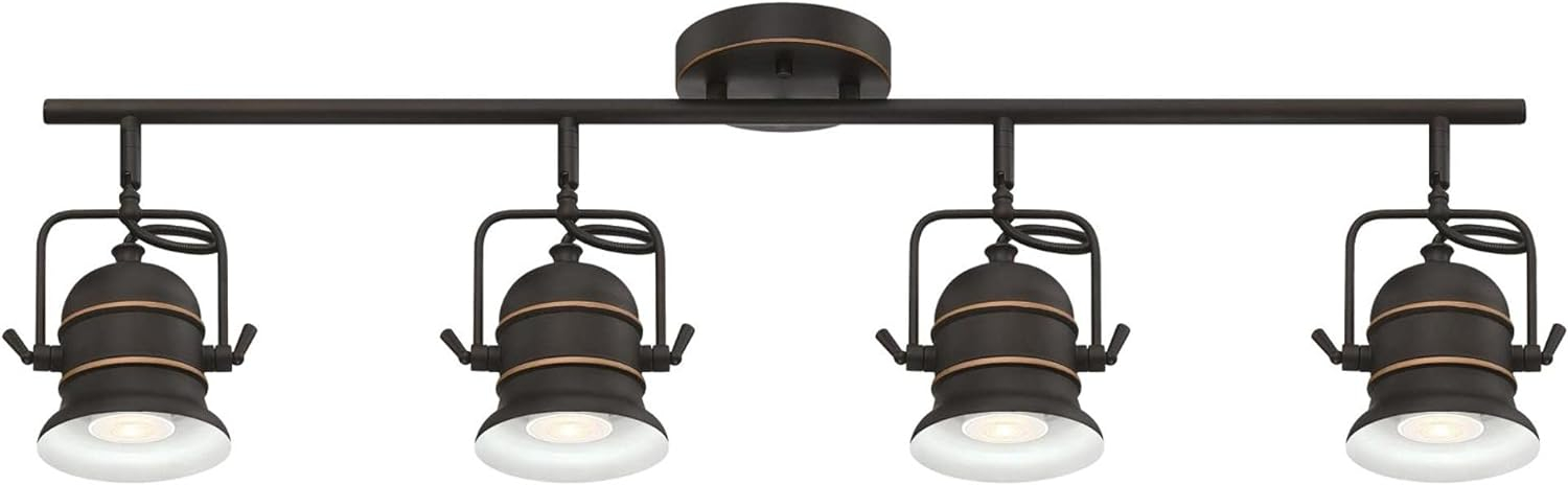 Boswell 3 ft. 4-Light Oil-Rubbed Bronze with Highlights Track Light Kit