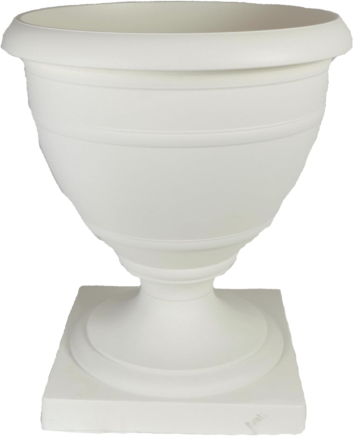 HC  16 in. Round Urn Olympia Urn, White