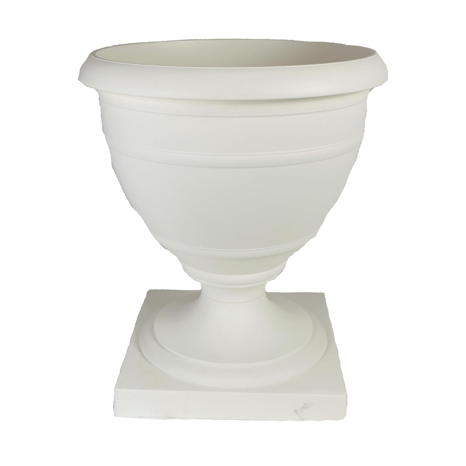 HC  16 in. Round Urn Olympia Urn, White