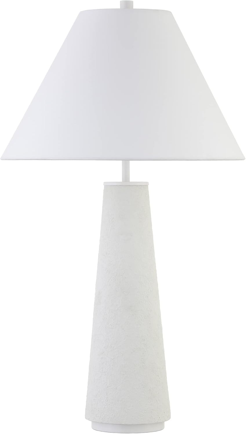 Evelyn&Zoe Ingalls 27.5" Transitional Ceramic Table Lamp with White Cone Fabric Shade