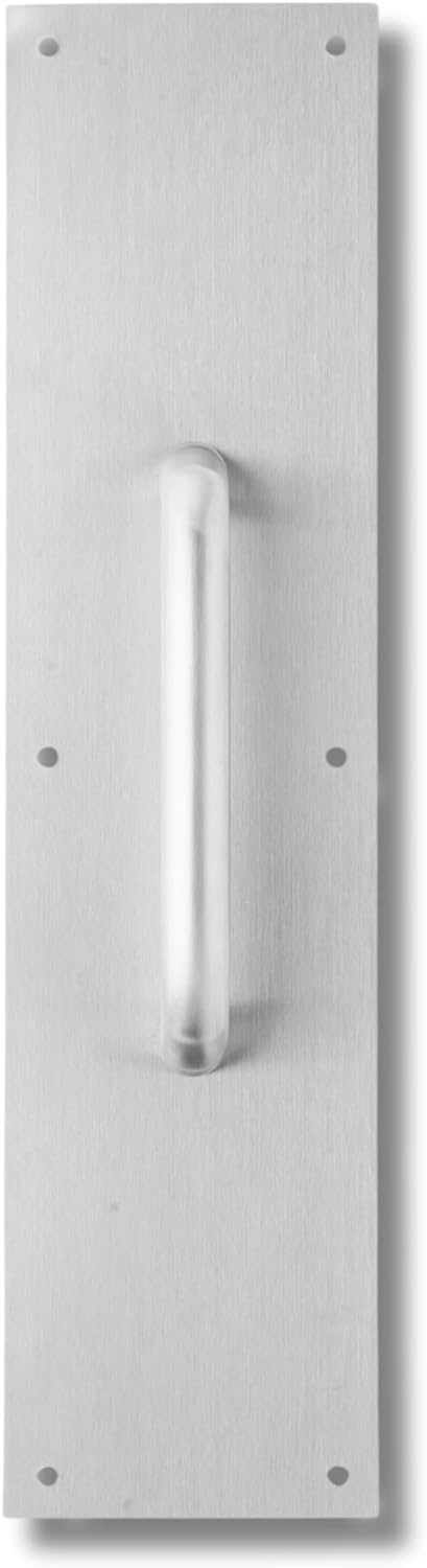 BRINKS Commercial - Commercial 16" Pull Door Plate, Stainless Steel Finish - Rust and Corrosion Resistant Door Plate