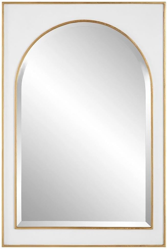Uttermost Crisanta Antiqued Gold Leaf 25" x 37 1/2" Wall Mirror