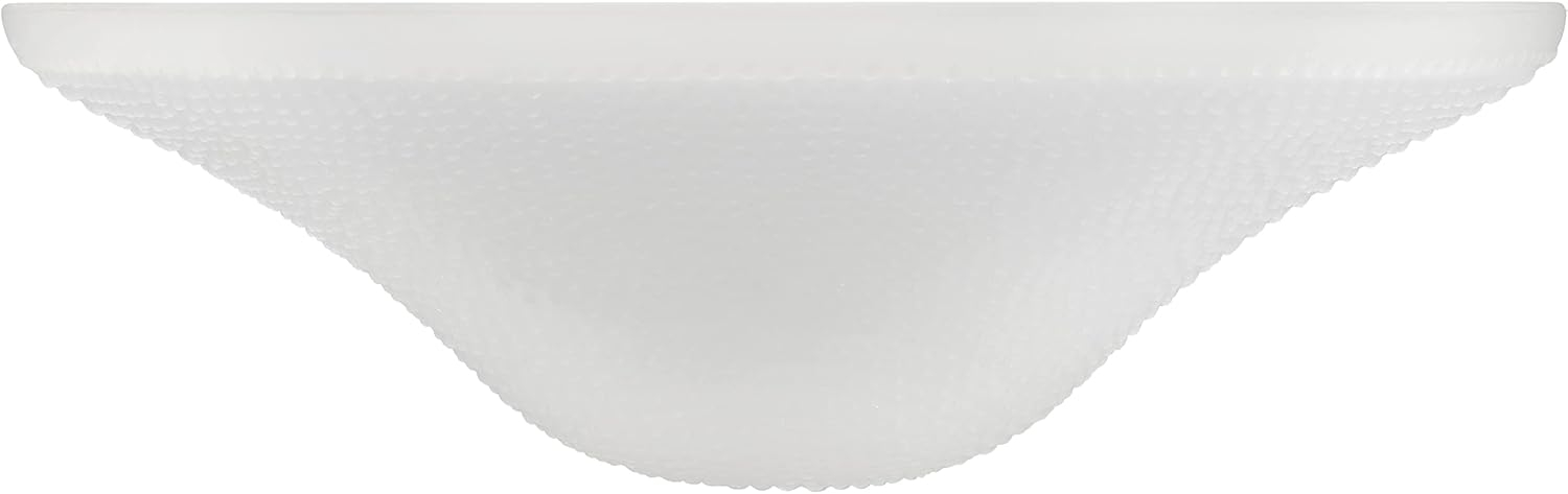 Glass Shade 4-3/4 H., White Frosted Glass Bell Torchiere/Swag Lamp and Pendant Shade with 1-5/8 in. Neckless Fitter