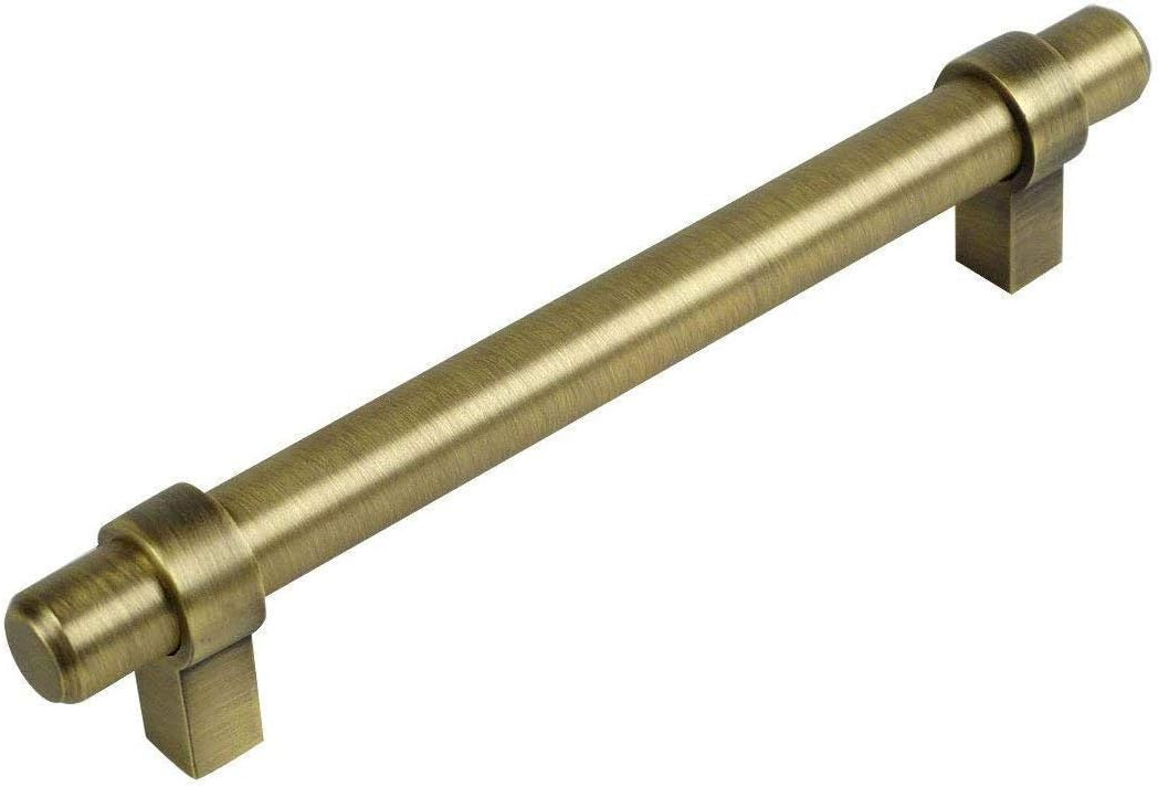 Brushed Antique Brass Cabinet Bar Handle Pull with Mounting Hardware
