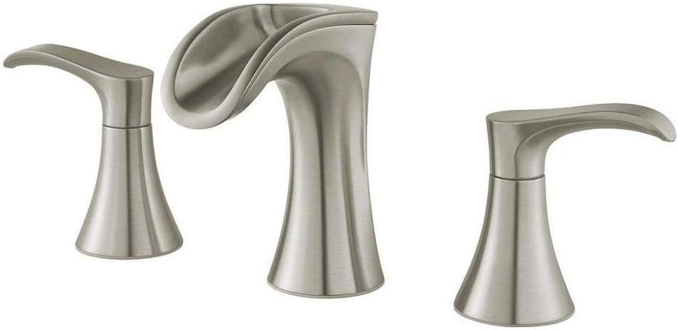 Pfister LF049BRKK Brea 8 in. Widespread 2-Handle Waterfall Bathroom Faucet in Brushed Nickel