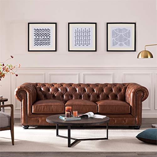 Freddie 95'' W Leather Sofa