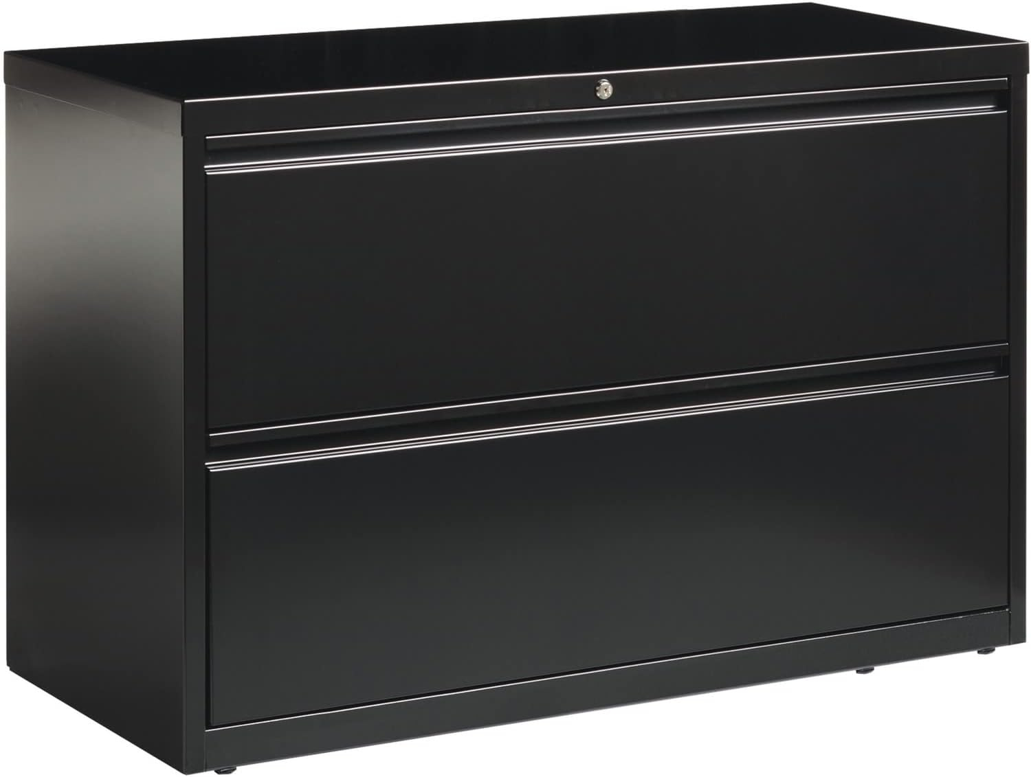 Lorell Lateral File 2-Drawer 42"x18-5/8"x28" Black 60554