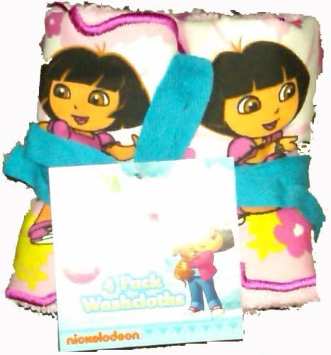 Dora the Explorer Cotton Baby Washcloth Set - 4 Pack