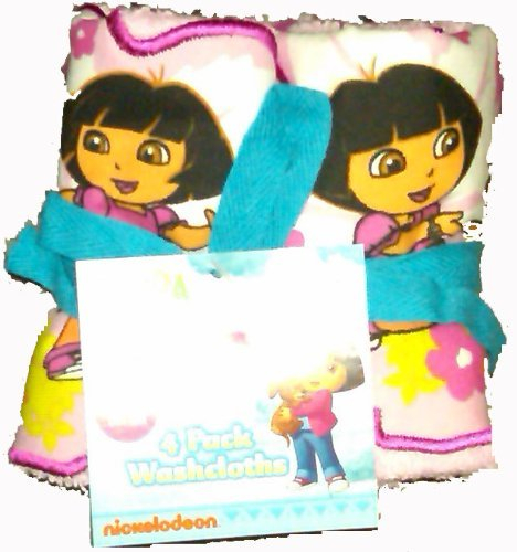 Dora the Explorer Cotton Baby Washcloth Set - 4 Pack