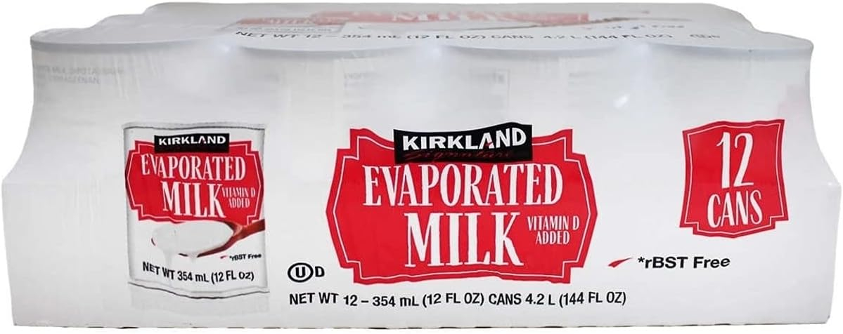 Kirkland Signature Evaporated Milk 12 Fluid Ounce (12 Count)