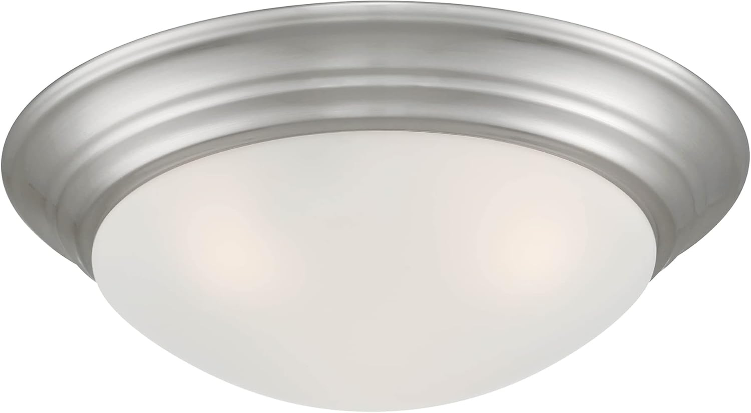 Designers Fountain Tap 2 Light Brushed Nickel Flush Mount Ceiling Light, 1360M-BN