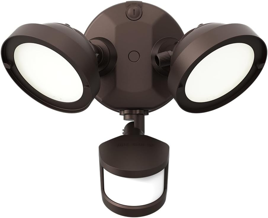 Cooper Lighting LLC 2 - Head LED Hardwired Outdoor Security Flood Light with Motion Sensor (Set of 2)