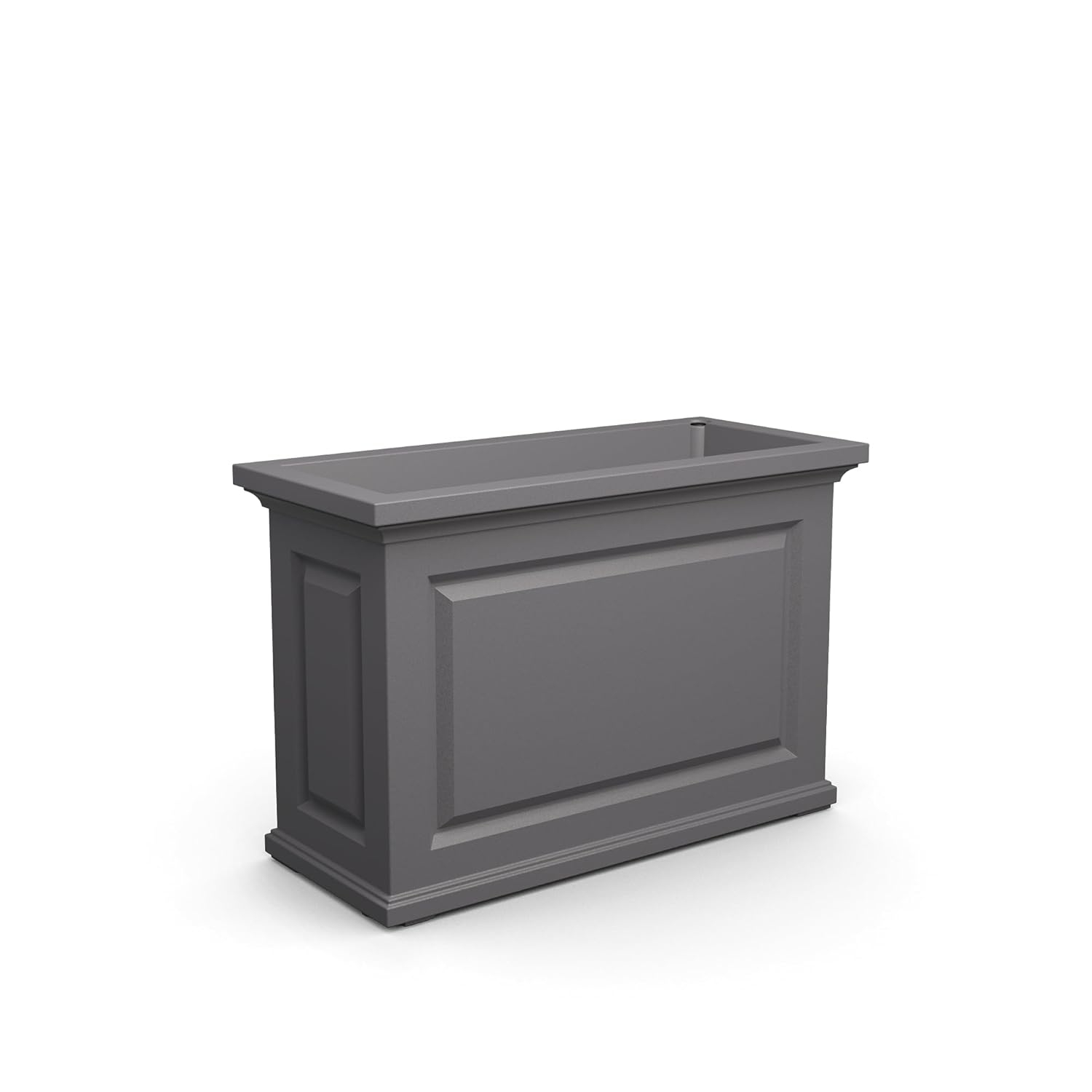 Mayne Inc. Nantucket Trough Planter - Graphite Grey - 36in L x 16in W x24in H - with 17.3 Gallon Built-in Water Reservoir (4847-GRG)