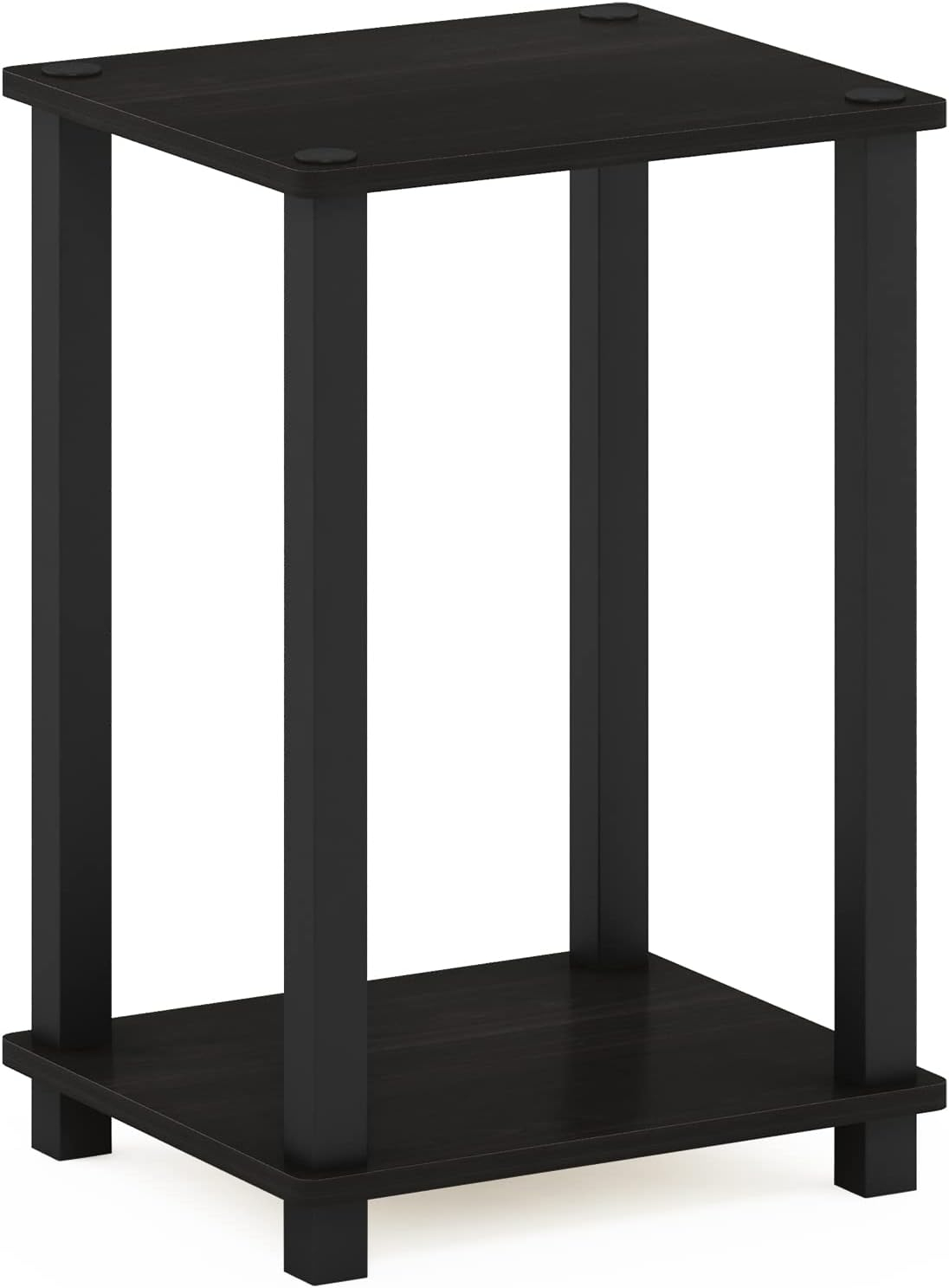 Furinno Simplistic End Table, Small, Espresso/Black