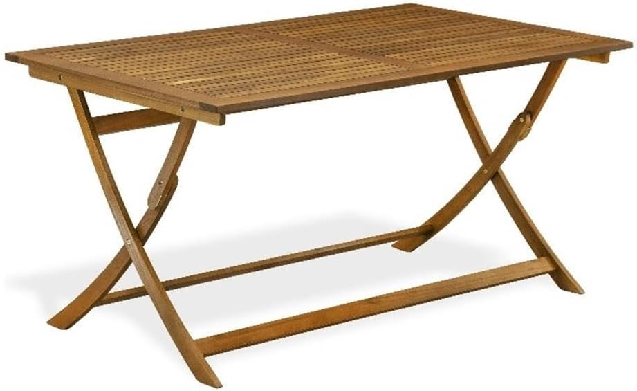 East West Furniture BAETFNA Avondale Wooden Folding Table Made of Acacia Wood in Natural Oil finish