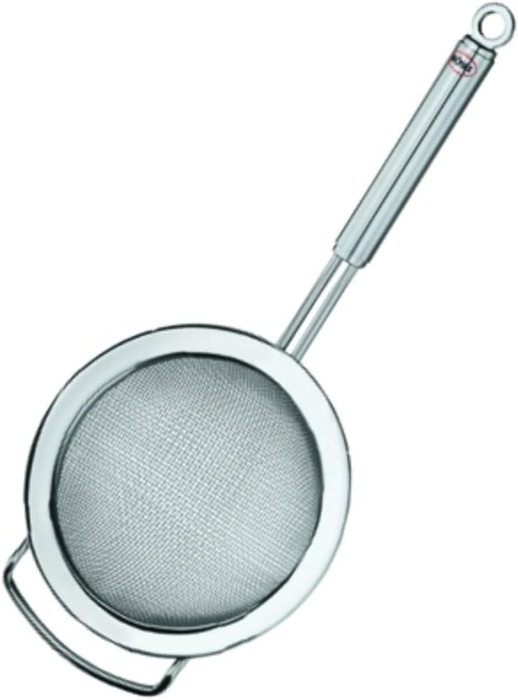 Rosle 95256 Stainless Steel Fine Mesh Kitchen Strainer or Sifter with Wire Handle 6.3 In.