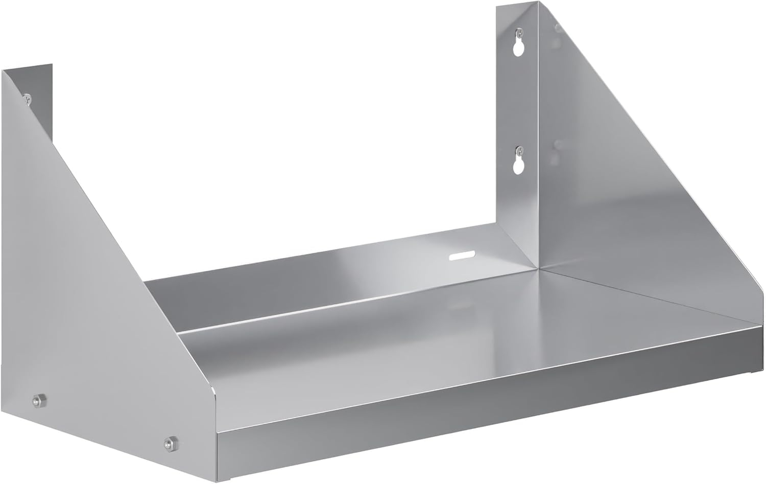24" Stainless Steel Wall Shelf with Side Guards