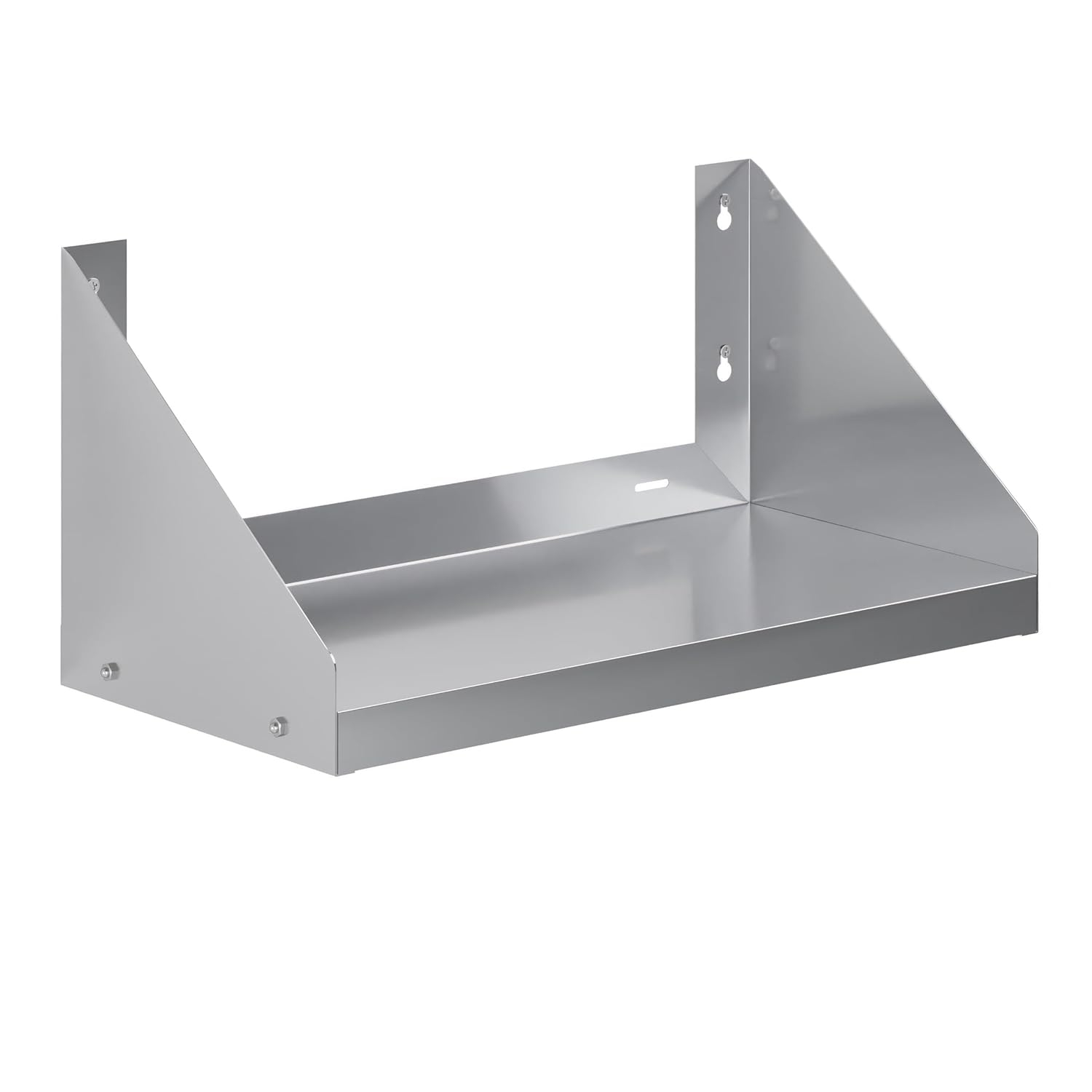 24" Stainless Steel Wall Shelf with Side Guards