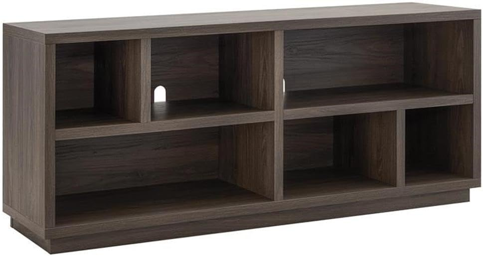 Evelyn&Zoe Bowman Rectangular TV Stand for TV's up to 65", Alder Brown
