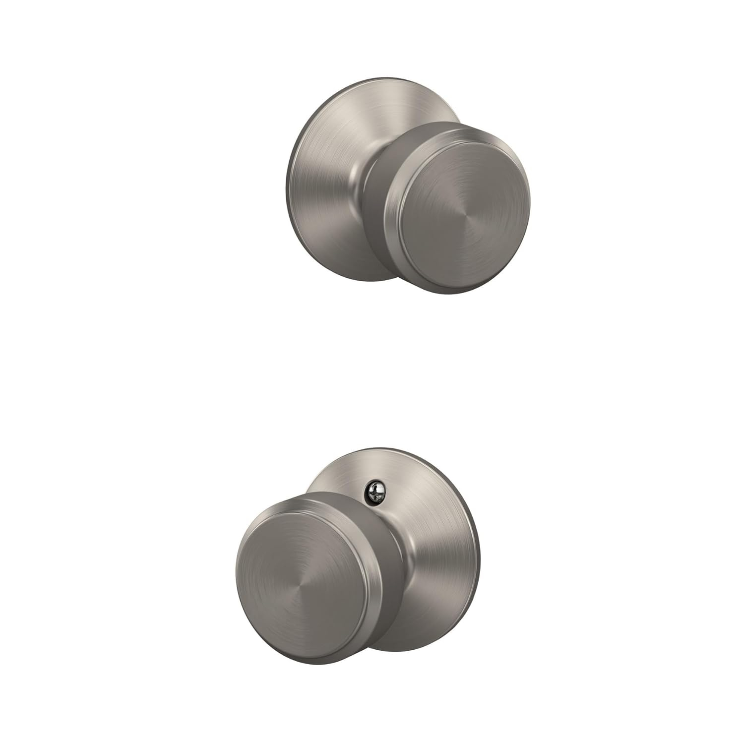 Schlage F10 BWE 619 Bowery Door Knob, Hall & Closet Passage Lock, Satin Nickel