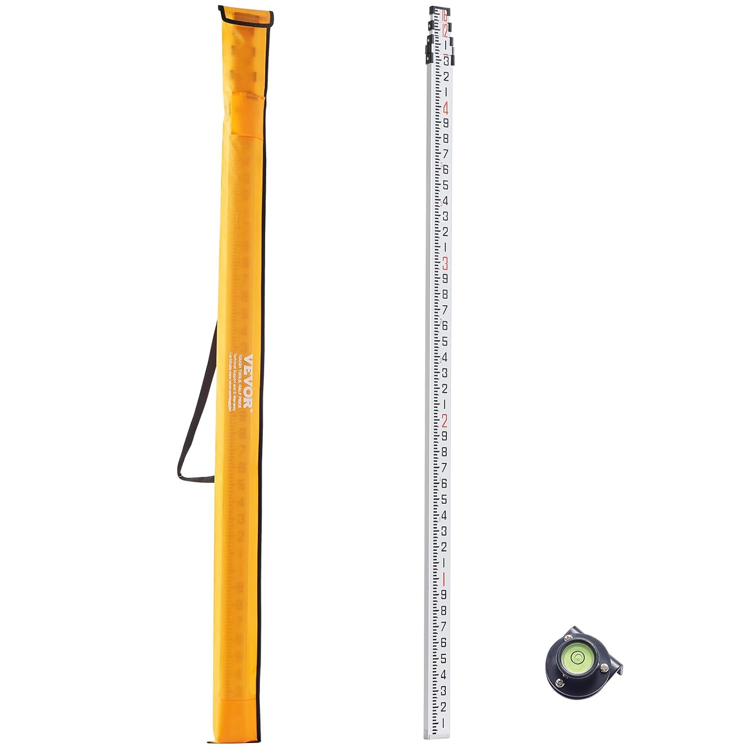 16 ft. Aluminum Telescopic Folding Measuring Rod with Double-Sided Scale