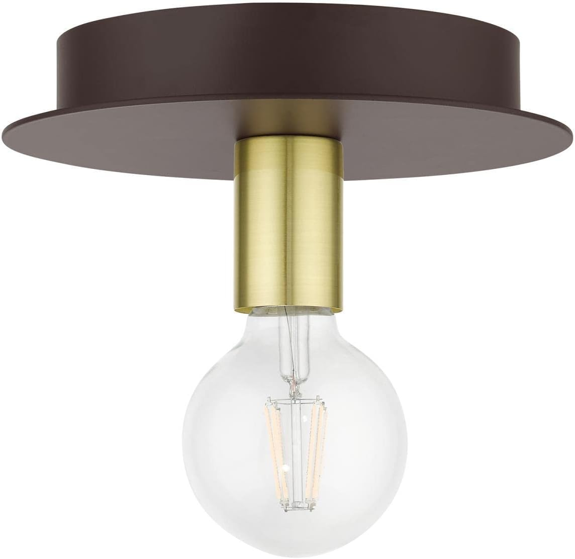 Livex Lighting Hillview 1 - Light Flush Mount in  Bronze