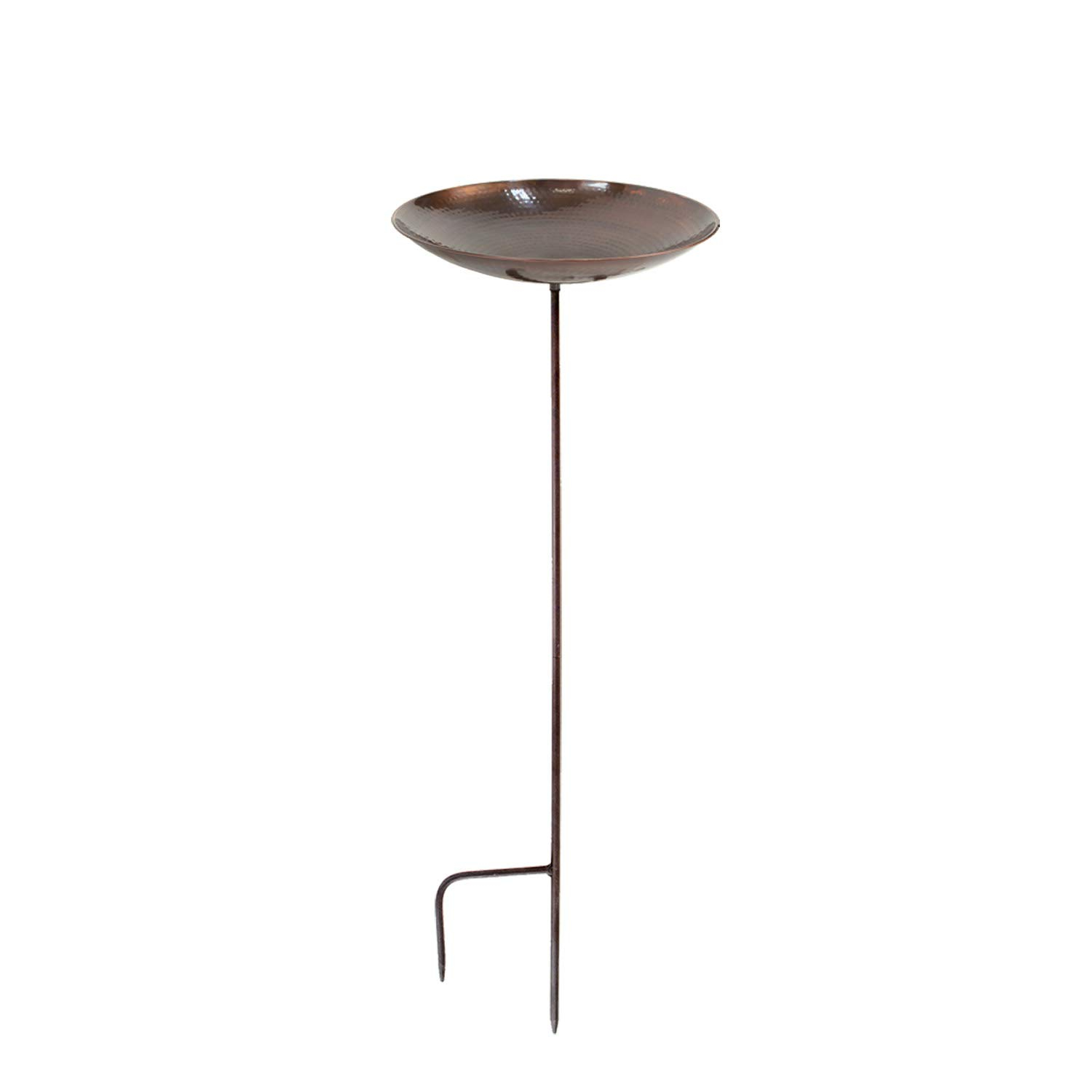 12.75 in. Dia Antique Copper Classic II Birdbath with Stake