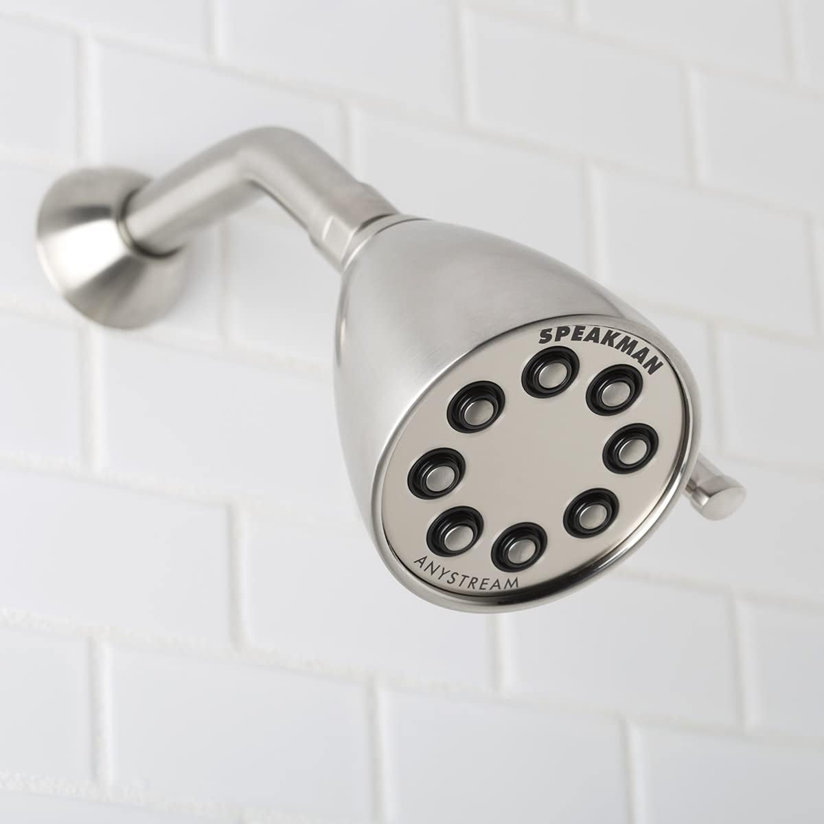 Brushed Nickel Adjustable Solid Brass Wall Mounted Shower Head