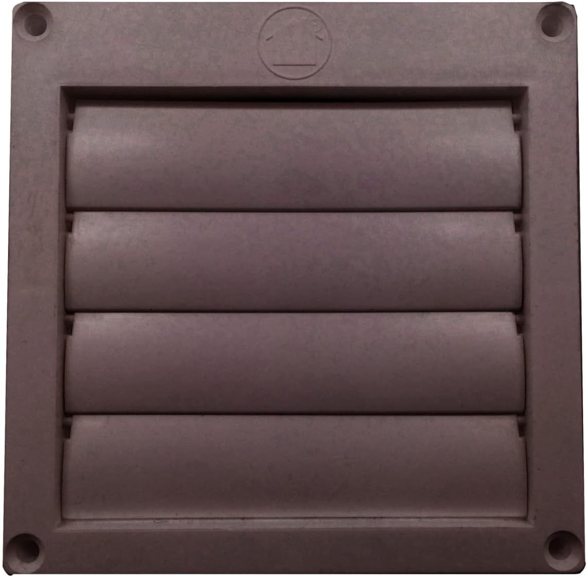 Builder's Best Plastic Rectangle Louvered Face Plate Free-Swinging Louvers - Brown