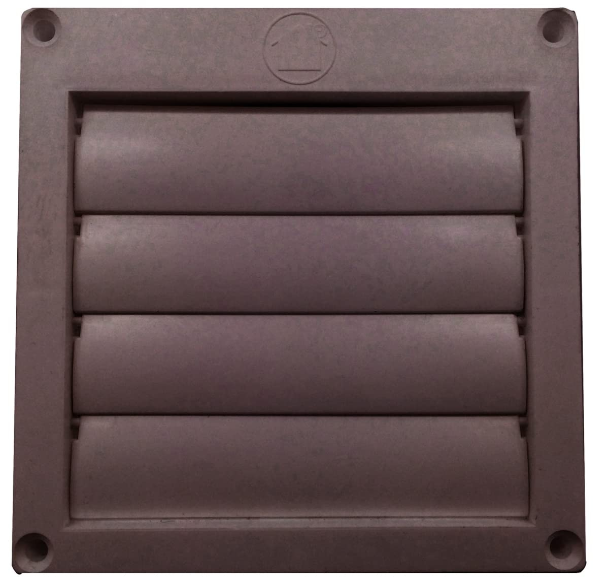 Builder's Best Plastic Rectangle Louvered Face Plate Free-Swinging Louvers - Brown