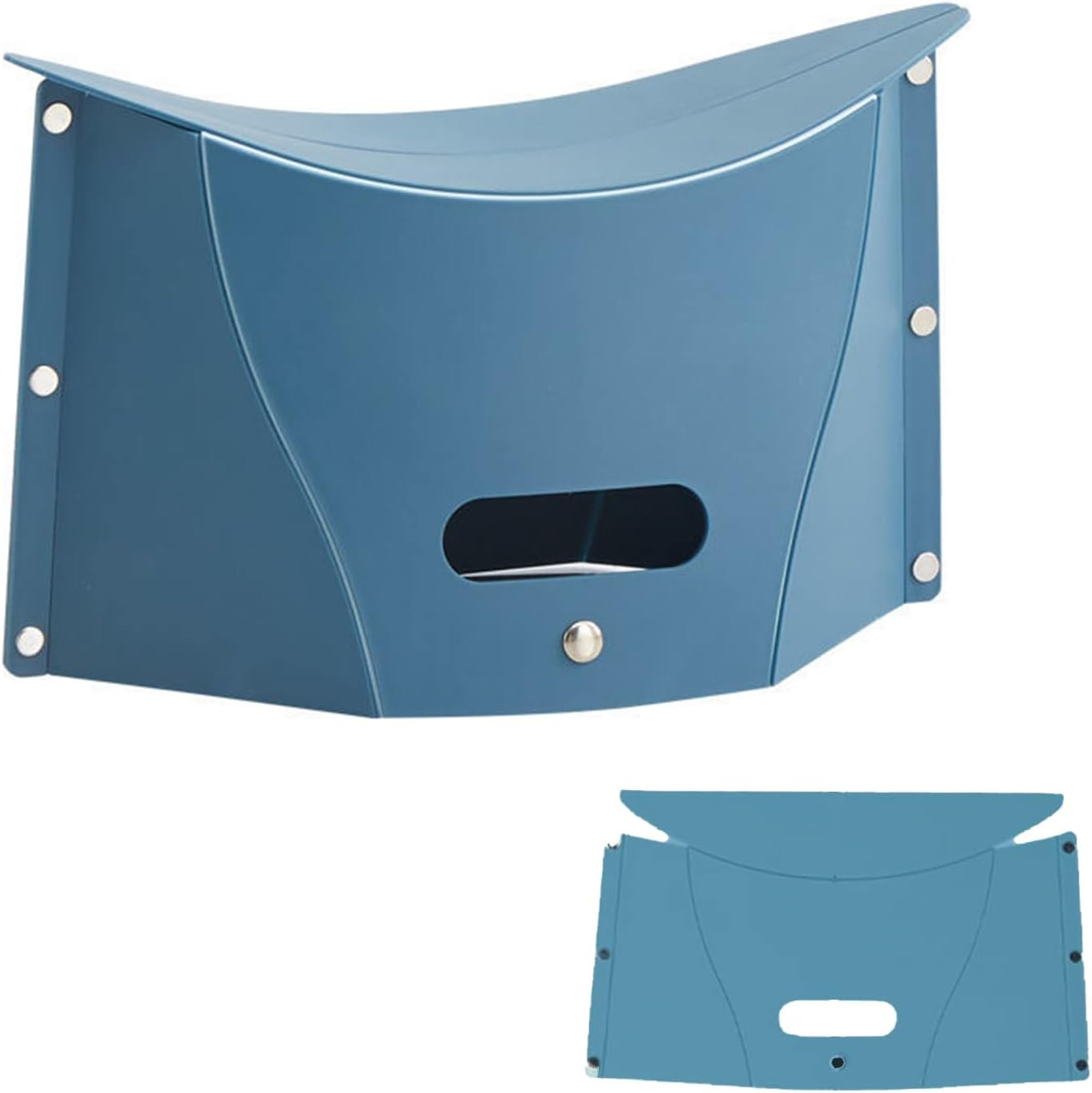 Foldable Portable Outdoor Stool, Thickness of 0.5 in, Quick Opens for Camping Hiking Picnic Fishing Subway, Lightweight Mini Folding Travel Potty Stool, Footrest for Air Travel Red