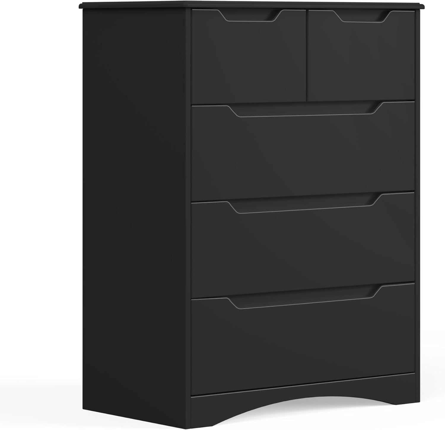 37  Tall Modern 5 Drawer Chest of Drawers Dresser Organizer, Vertical Clothes Storage Hanging Cabinet for Hallway, Bedroom